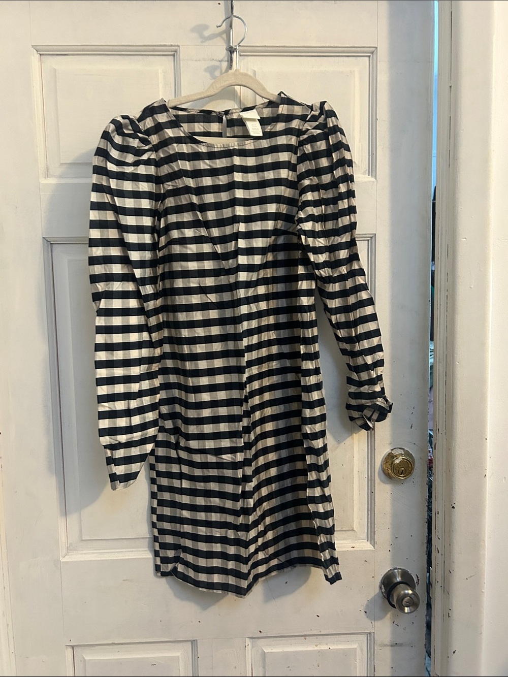 H&M Black and White Gingham Top